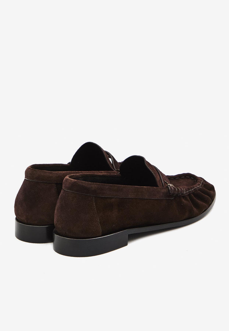 Saint Laurent Le Loafer Suede Loafers Brown 839471-2W5AC-6023