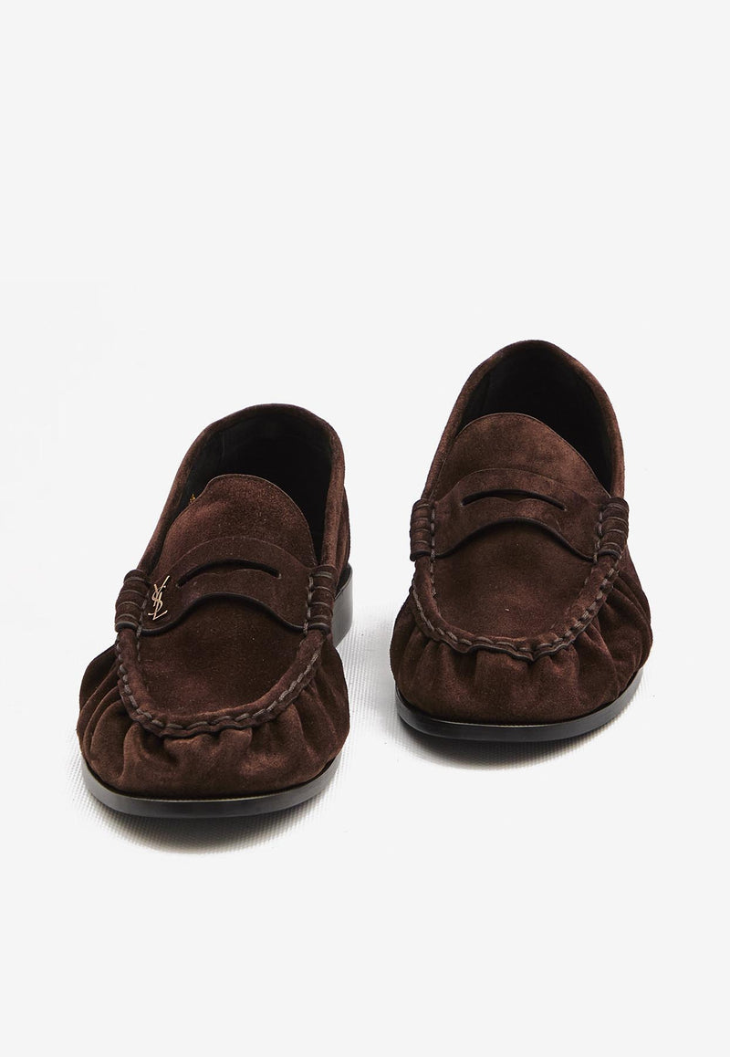 Saint Laurent Le Loafer Suede Loafers Brown 839471-2W5AC-6023