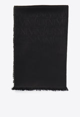 Saint Laurent Large Square Scarf  Black 737930-3YN21-1000