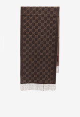 Gucci GG Supreme Cashmere Scarf Brown 812317-4GABX-2579