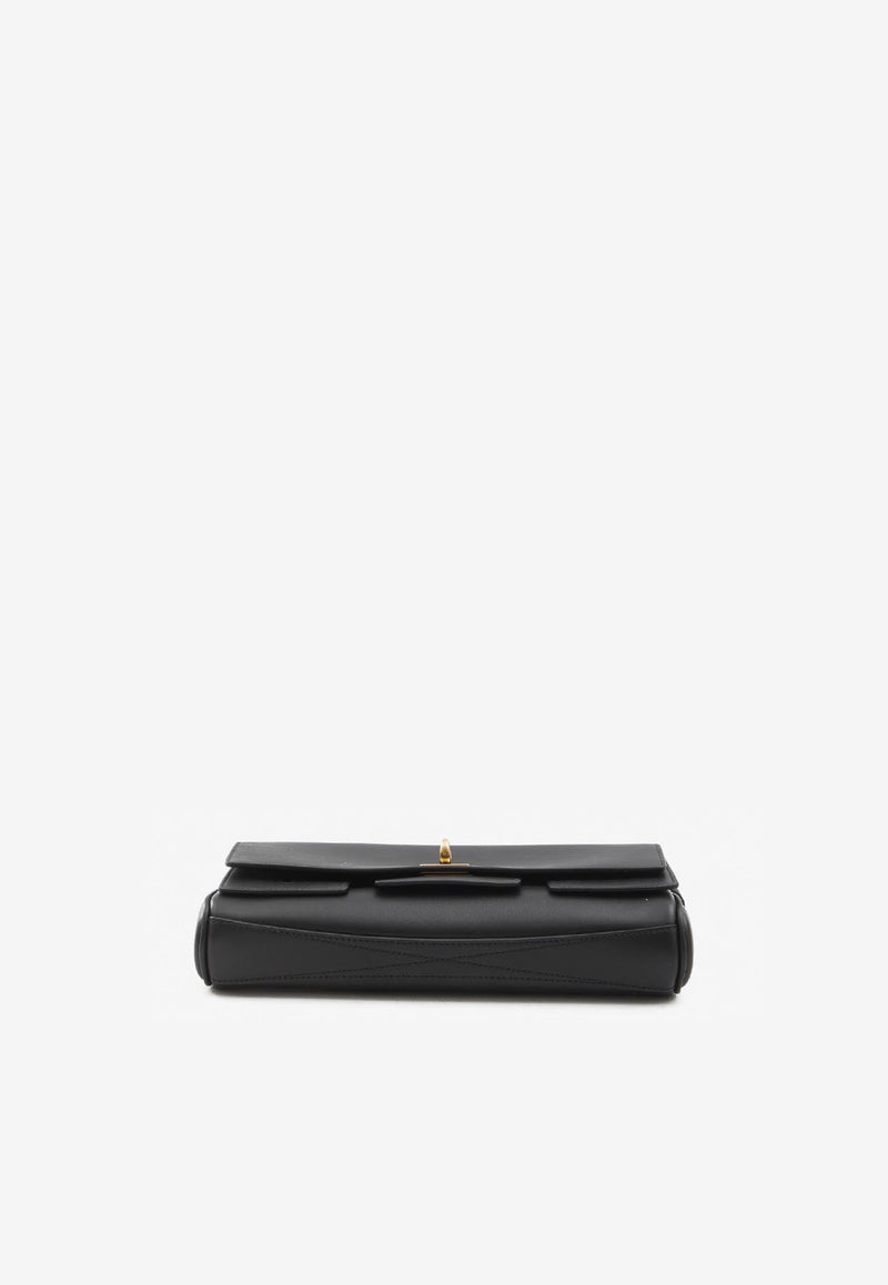 Balenciaga Small Bel Air Leather Clutch Black 834943-2ABAV-1000