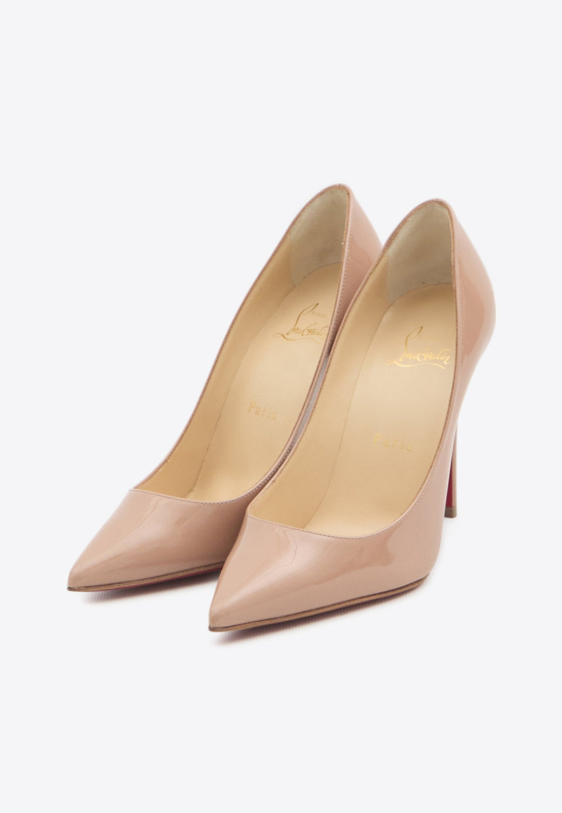 Christian Louboutin Kate 100 Patent Leather Pumps Nude 3191411-PK20-NUDE