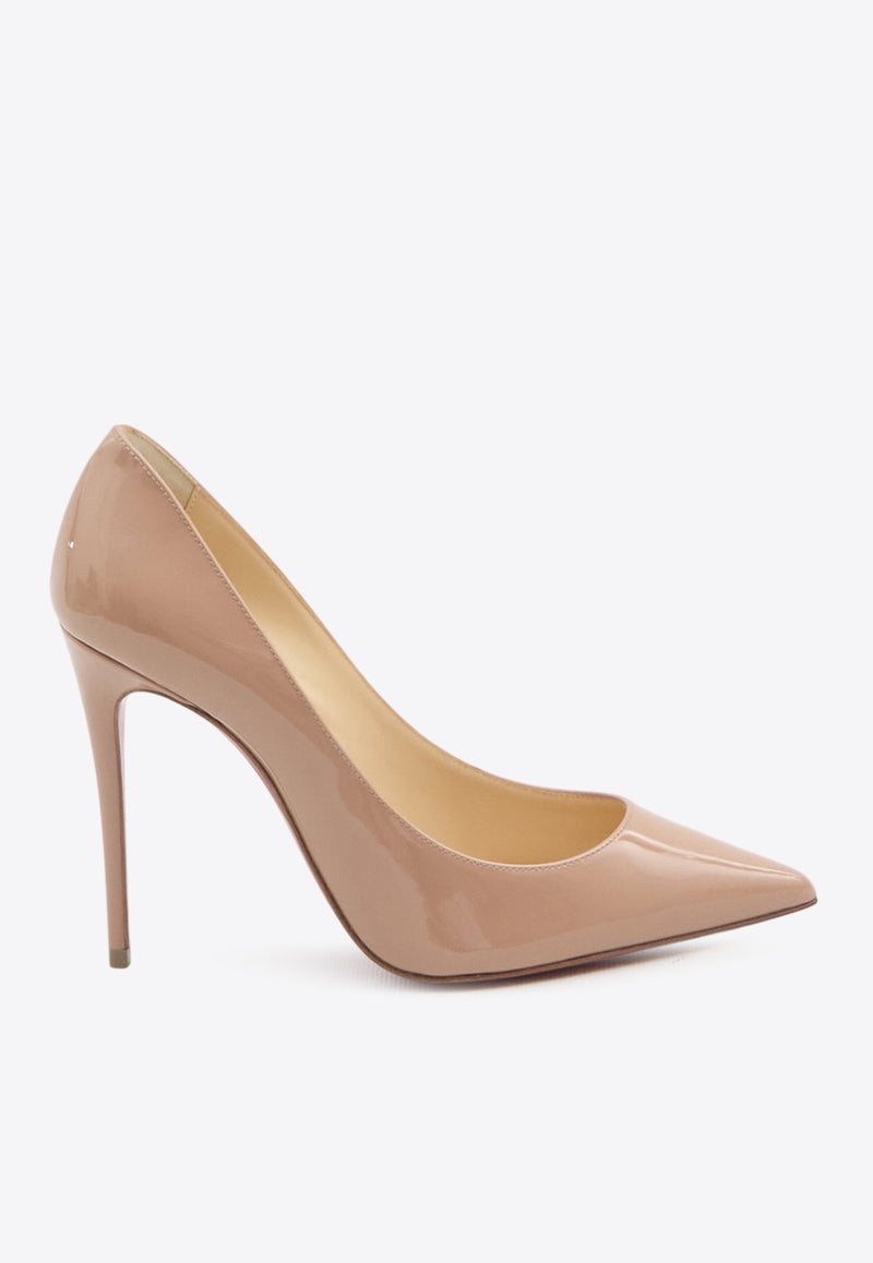 Christian Louboutin Kate 100 Patent Leather Pumps Nude 3191411-PK20-NUDE