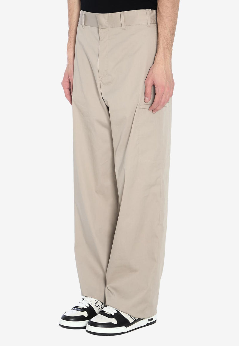 Fendi Straight Cargo Pants Beige FB1033-AU62-F0GQK