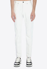 Fendi Selleria Straight-Leg Jeans White FLP288-AUAH-F0QA0
