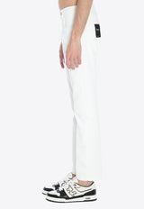 Fendi Selleria Straight-Leg Jeans White FLP288-AUAH-F0QA0