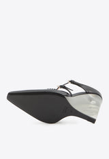 Gucci 110 Leather Wedge Mules Black 827856-CLG00-1000