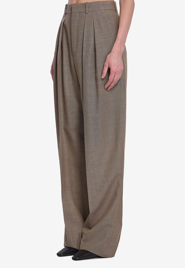 Saint Laurent Tailored Straight-Leg Pants Beige 824389-Y1I25-1506