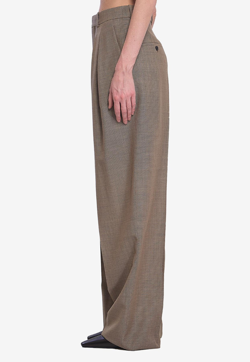 Saint Laurent Tailored Straight-Leg Pants Beige 824389-Y1I25-1506