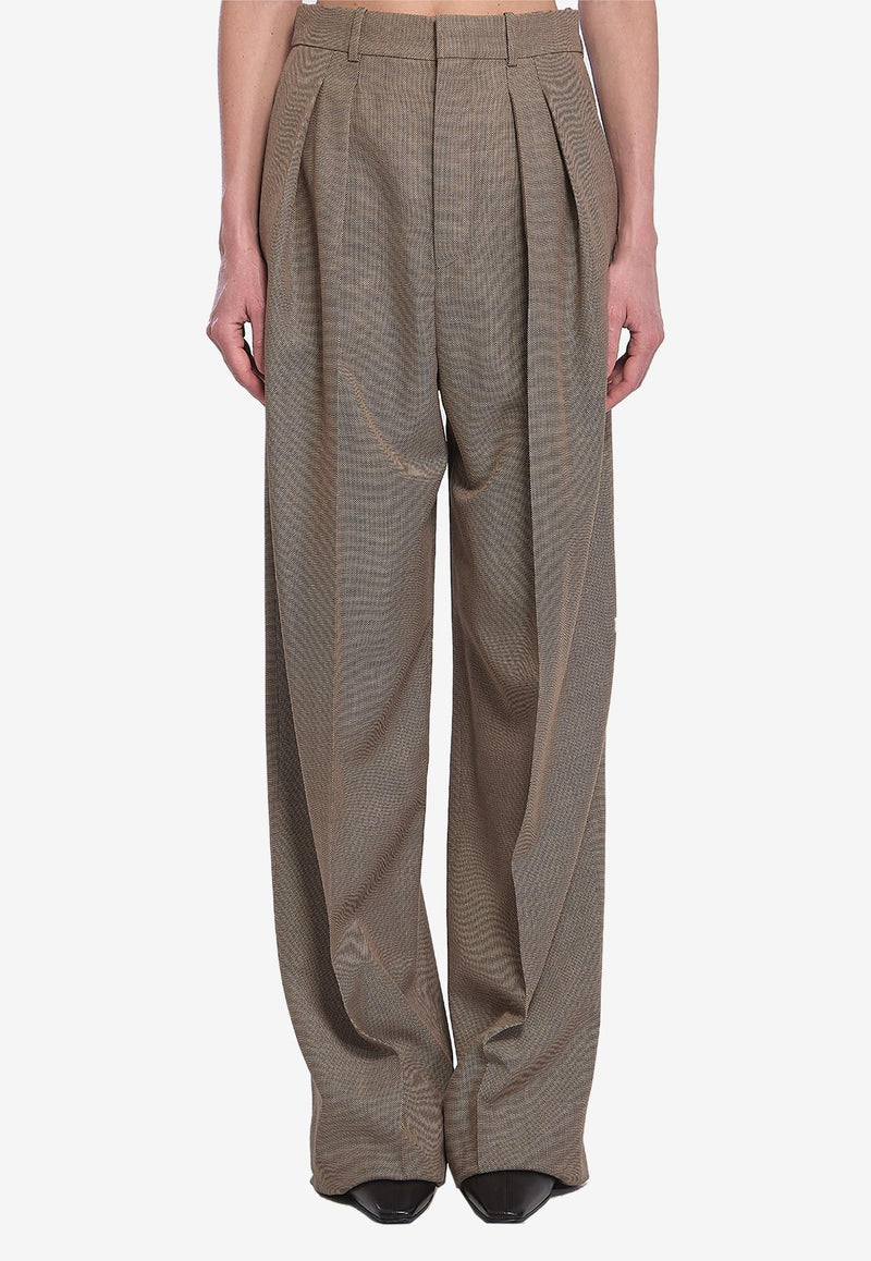 Saint Laurent Tailored Straight-Leg Pants Beige 824389-Y1I25-1506