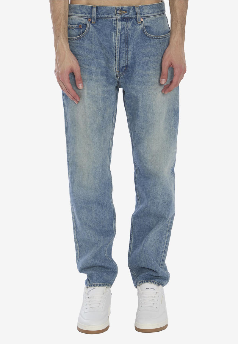 Saint Laurent Mick Faded Jeans Blue 816412-Y35AS-4415