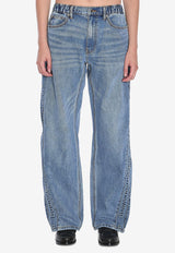 Alexander Wang Washed Wide-Leg Jeans Blue 4DC3244397--486