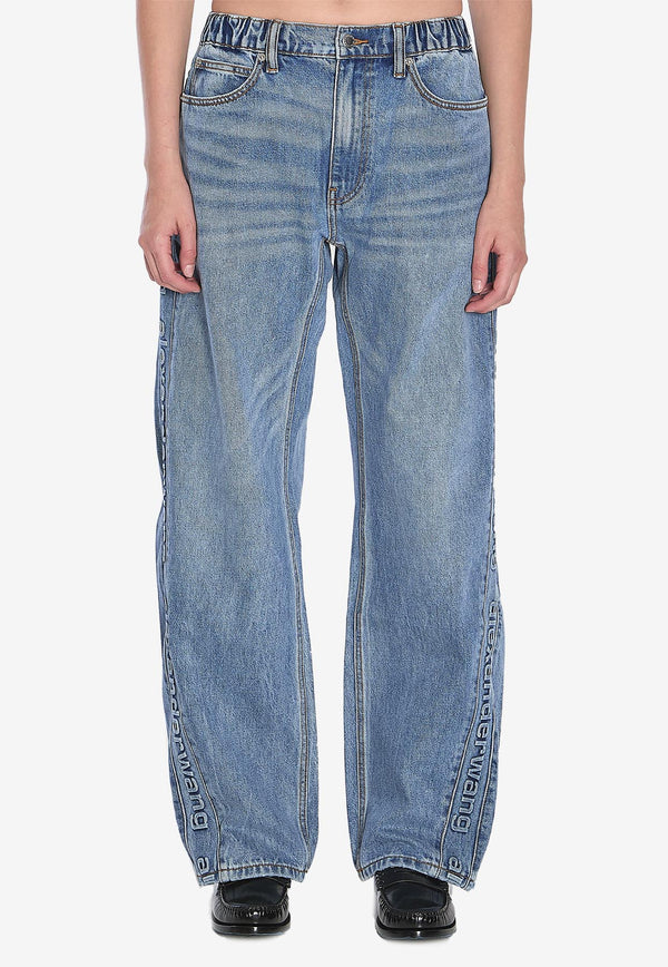 Alexander Wang Washed Wide-Leg Jeans Blue 4DC3244397--486