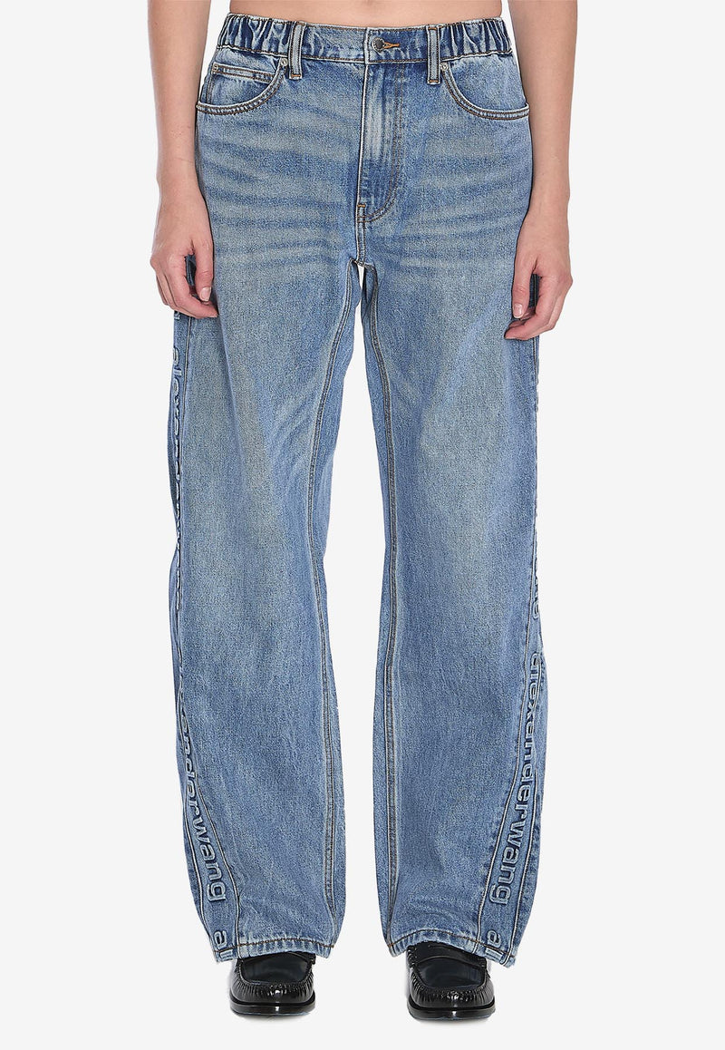 Alexander Wang Washed Wide-Leg Jeans Blue 4DC3244397--486