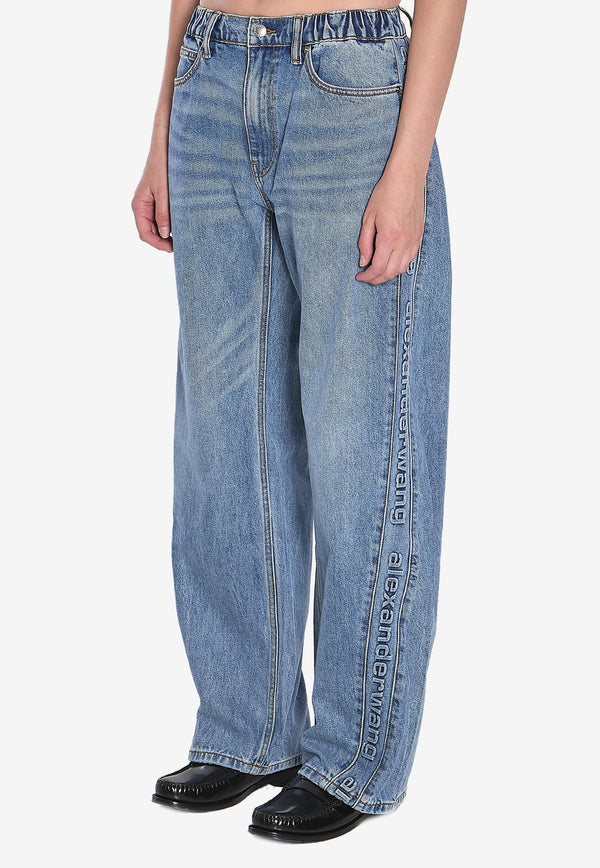 Alexander Wang Washed Wide-Leg Jeans Blue 4DC3244397--486