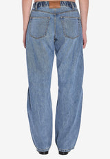 Alexander Wang Washed Wide-Leg Jeans Blue 4DC3244397--486