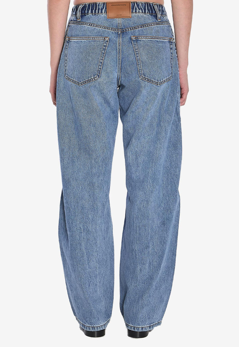 Alexander Wang Washed Wide-Leg Jeans Blue 4DC3244397--486