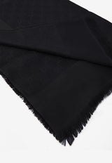Gucci GG Jacquard Wool and Silk Scarf Black 809499-4G930-1000