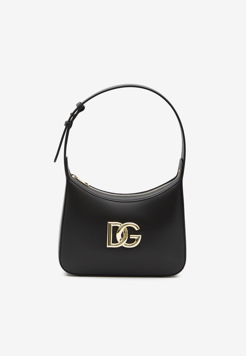 Dolce & Gabbana 3.5 DG Logo Leather Shoulder Bag Black BB7598-AW576-80999