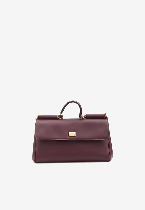 Dolce & Gabbana My Sicily Calf Leather Top Handle Bag Bordeaux BB7782-B7321-80346
