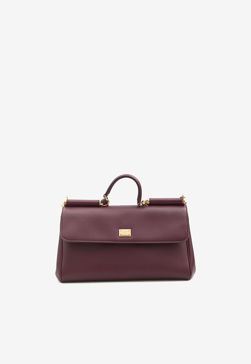 Dolce & Gabbana My Sicily Calf Leather Top Handle Bag Bordeaux BB7782-B7321-80346