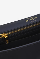 Dolce & Gabbana Large My Sicily Calf Leather Top Handle Bag  Black BB7814-B7321-80999