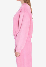 Alexander Wang Puff Logo Crewneck Sweatshirt Pink 4CC3241518--936C