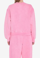 Alexander Wang Puff Logo Crewneck Sweatshirt Pink 4CC3241518--936C