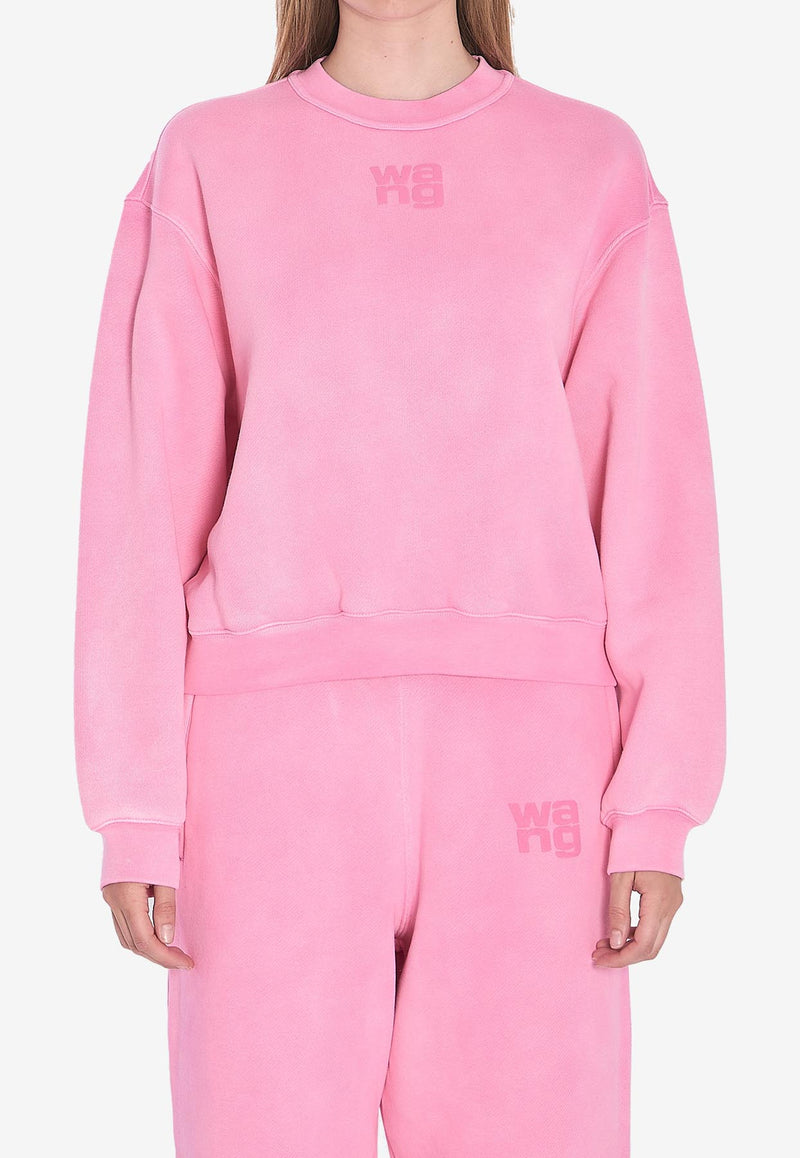 Alexander Wang Puff Logo Crewneck Sweatshirt Pink 4CC3241518--936C