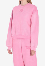 Alexander Wang Puff Logo Crewneck Sweatshirt Pink 4CC3241518--936C