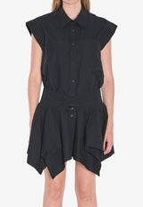 Alexander Wang Asymmetric Mini Shirt Dress Black 4WC3256786--001