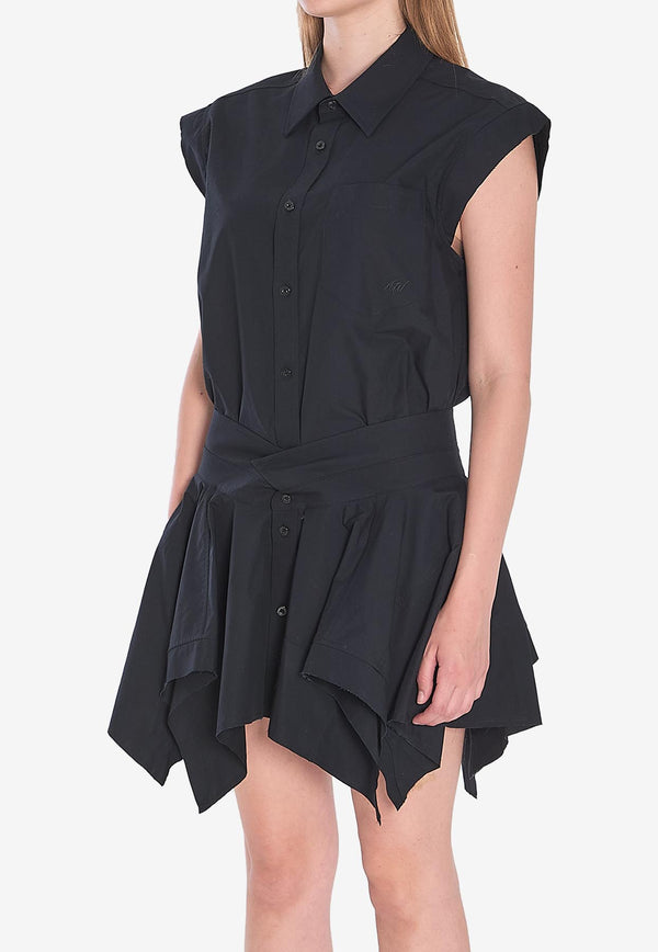 Alexander Wang Asymmetric Mini Shirt Dress Black 4WC3256786--001