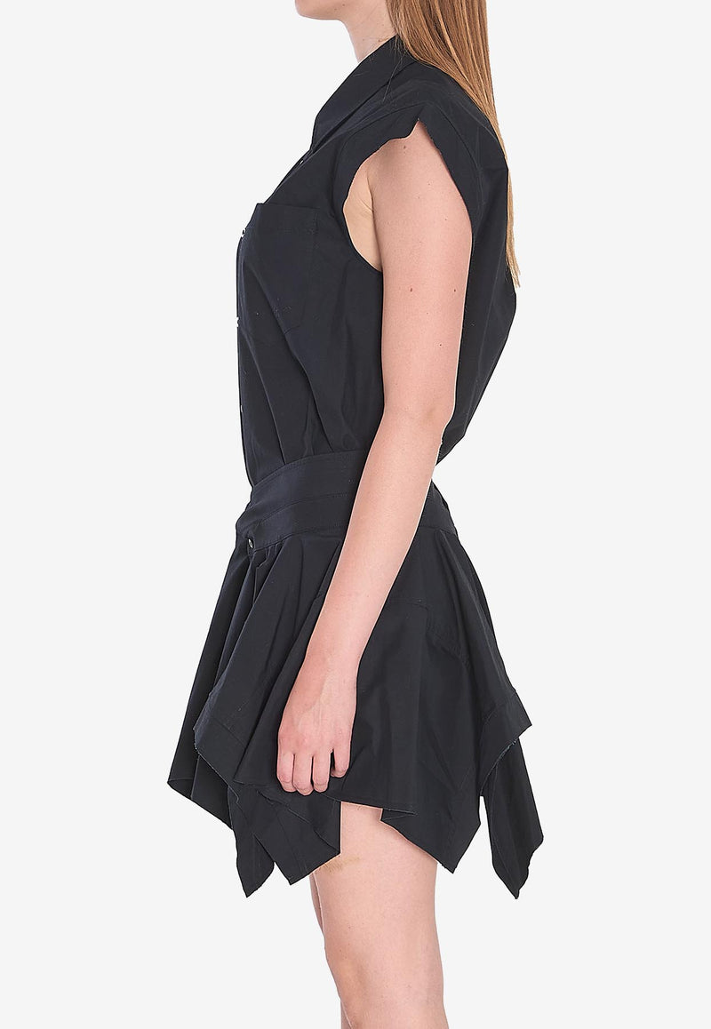 Asymmetric Mini Shirt Dress THAHAB KW Asymmetric Mini Shirt Dress THAHAB KW