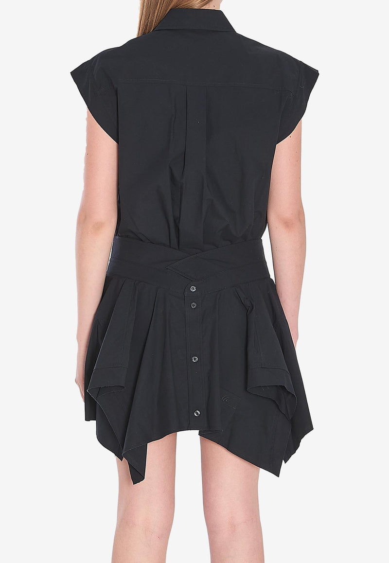 Alexander Wang Asymmetric Mini Shirt Dress Black 4WC3256786--001