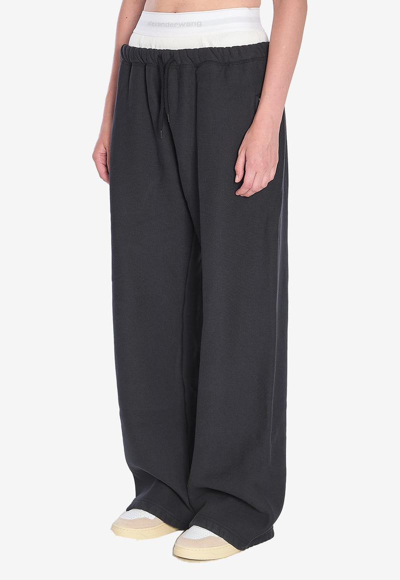 Alexander Wang Wide-Leg Track Pants Black 4CC1244349--020A