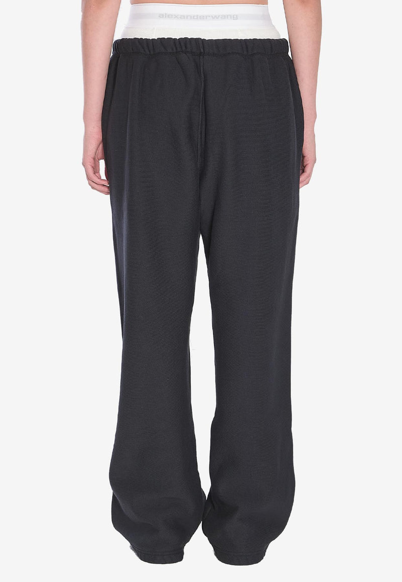 Alexander Wang Wide-Leg Track Pants Black 4CC1244349--020A