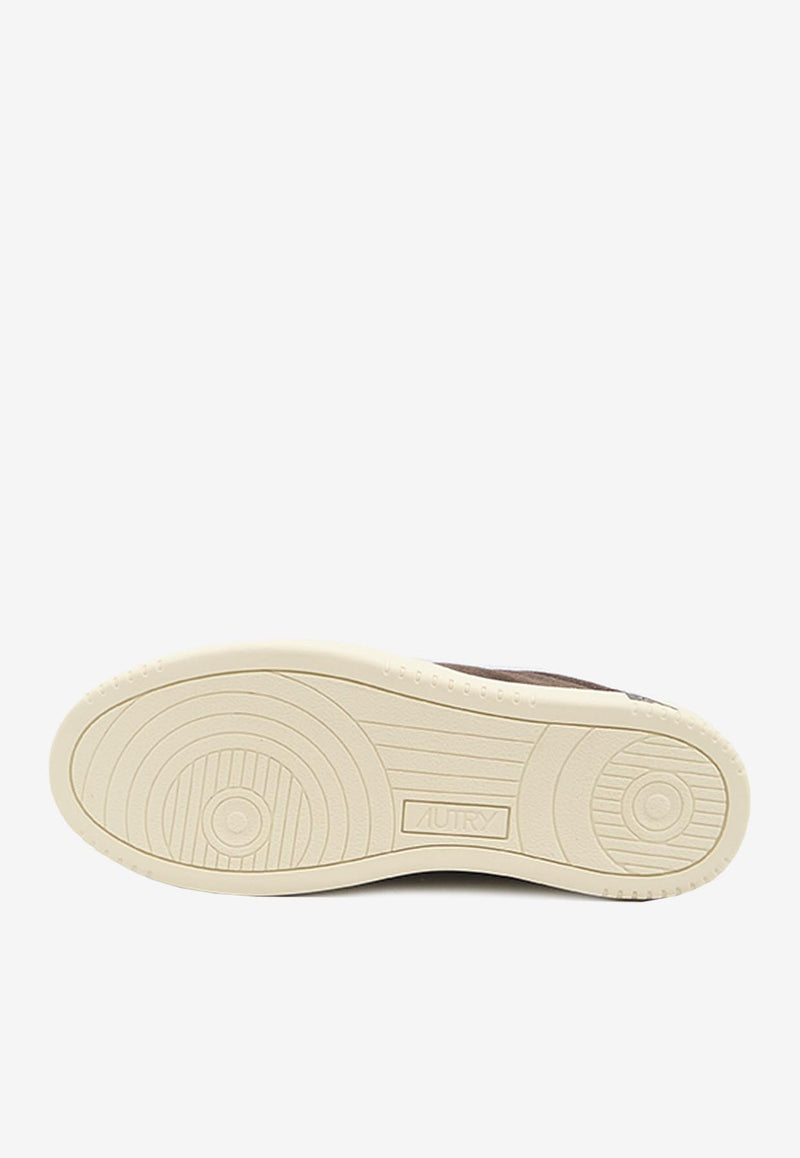 Autry Medalist Suede Low-Top Sneakers   Brown AULM-UH-08