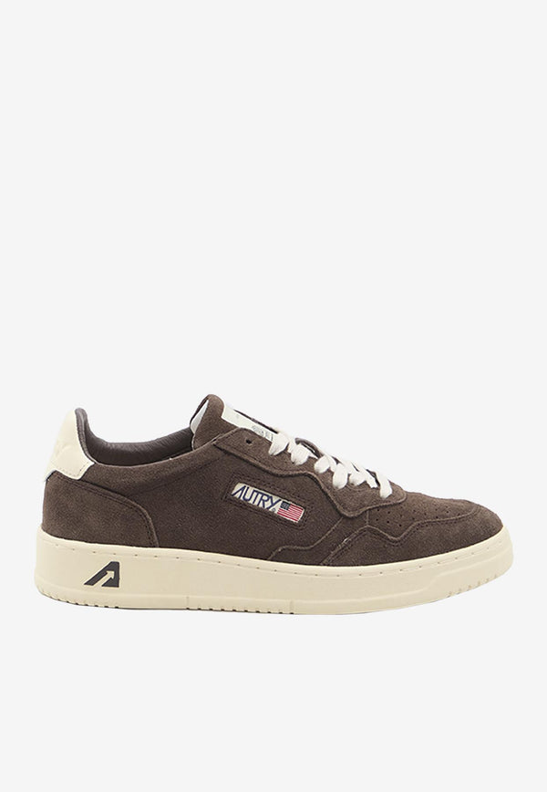Autry Medalist Suede Low-Top Sneakers   Brown AULM-UH-08