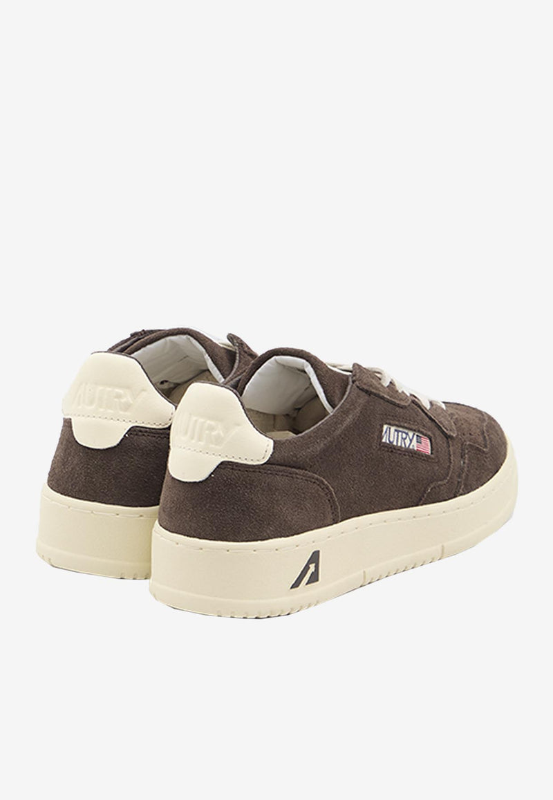 Autry Medalist Suede Low-Top Sneakers   Brown AULM-UH-08