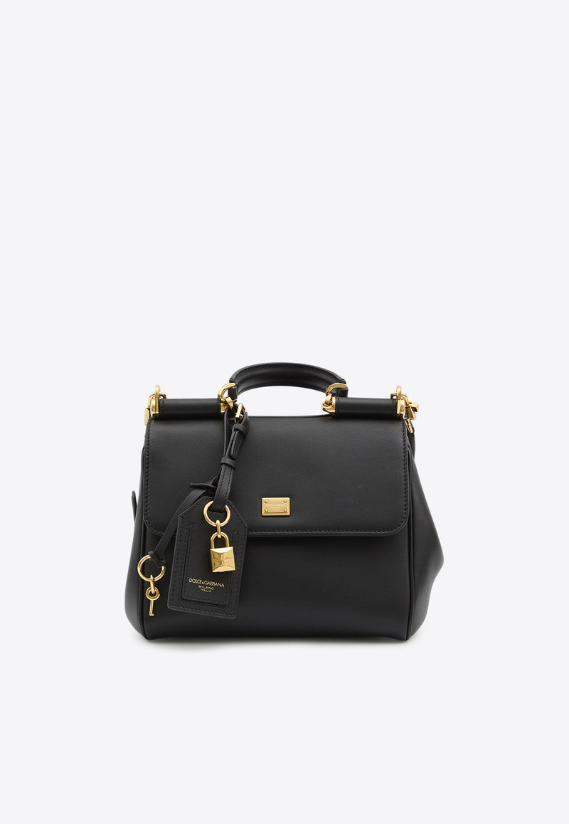 Dolce & Gabbana My Sicily Calf Leather Top Handle Bag Black BB7781-B7321-80999