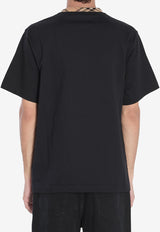 Burberry Check-Trimmed Crewneck T-shirt Black 8110101--A1189