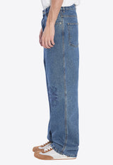 Loewe Anagram Washed Baggy Jeans Blue H526Y11WA6--5320