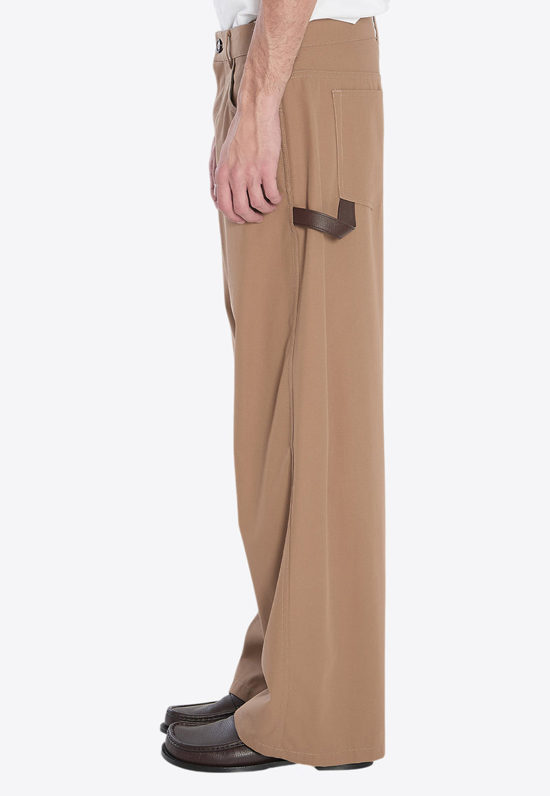Loewe Twill Carpenter Wide-Leg Pants Beige H526Y04WHB--2140
