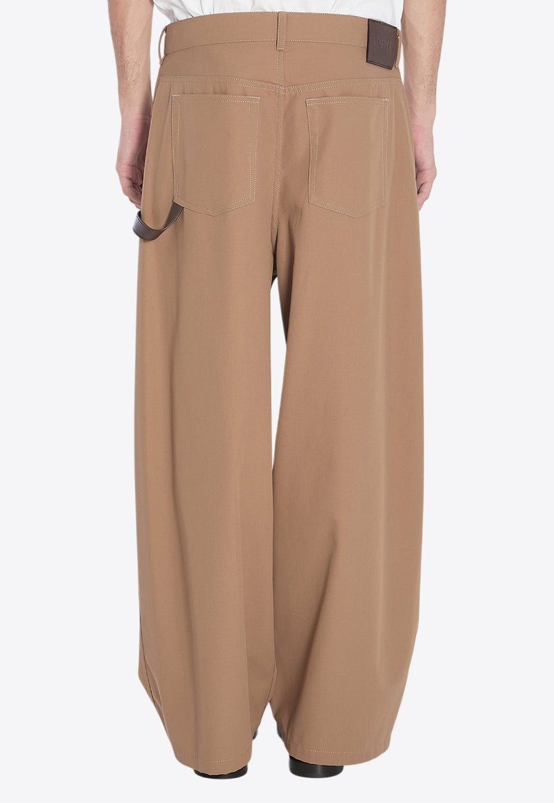 Loewe Twill Carpenter Wide-Leg Pants Beige H526Y04WHB--2140