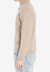 Roberto Collina Essential Long-Sleeved Polo T-shirt Beige 253M32004--M3203