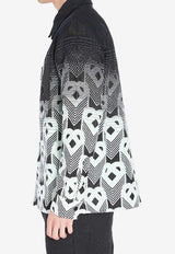 Casablanca Geometric Jacquard Gradient Overshirt  Black MPF25JK37401--WHITE