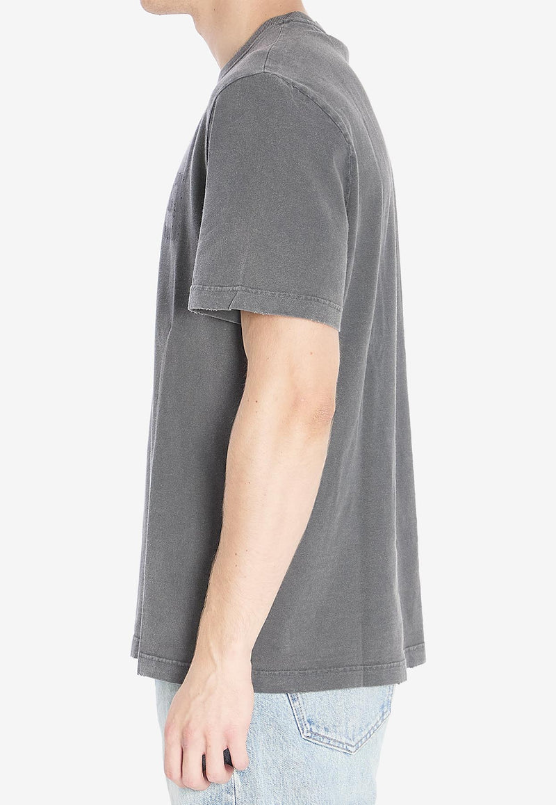 Golden Goose DB Golden Print Distressed T-shirt Gray GMP01220-P000671-60318