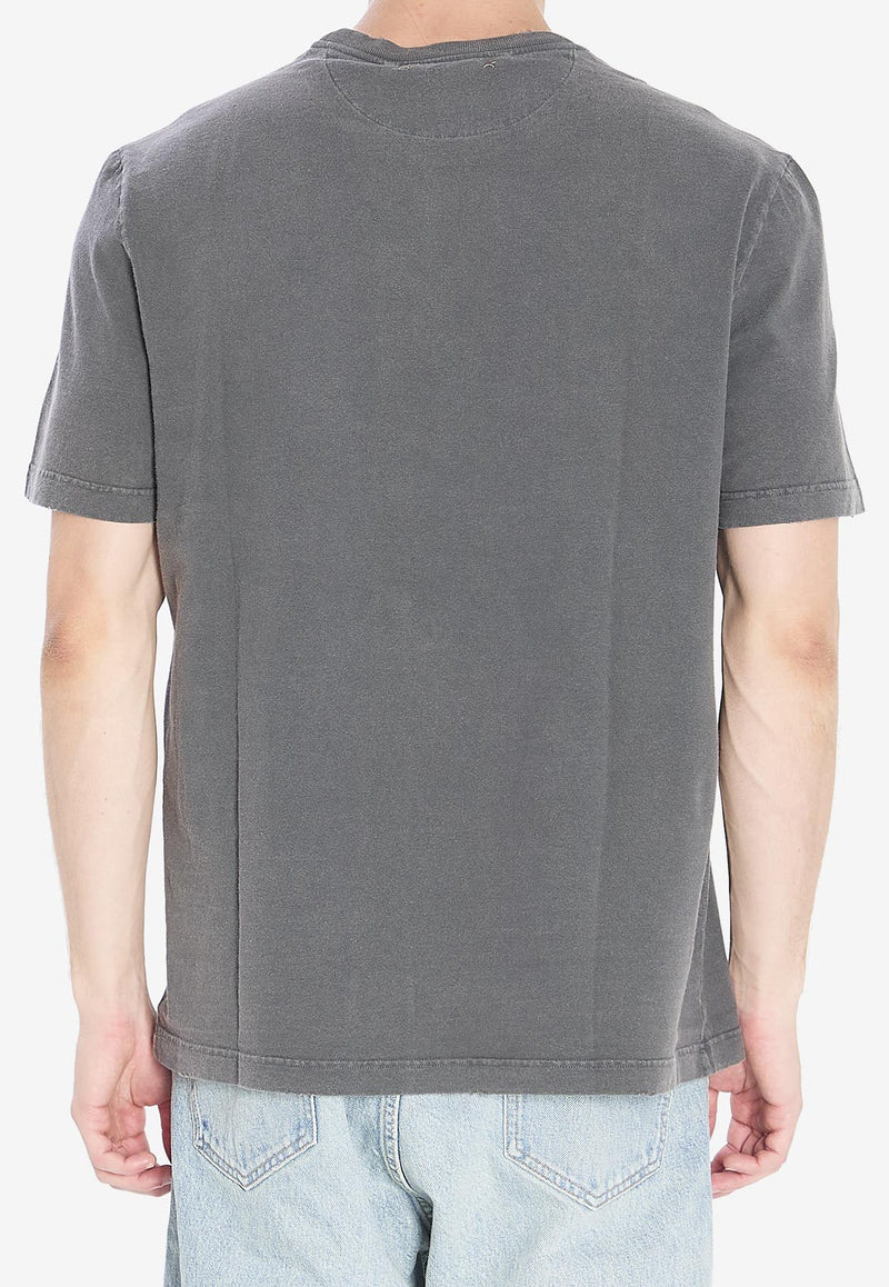Golden Goose DB Golden Print Distressed T-shirt Gray GMP01220-P000671-60318