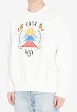 Casablanca Casa Way Mountain Sweatshirt White MPF25JTP29303--WHITE