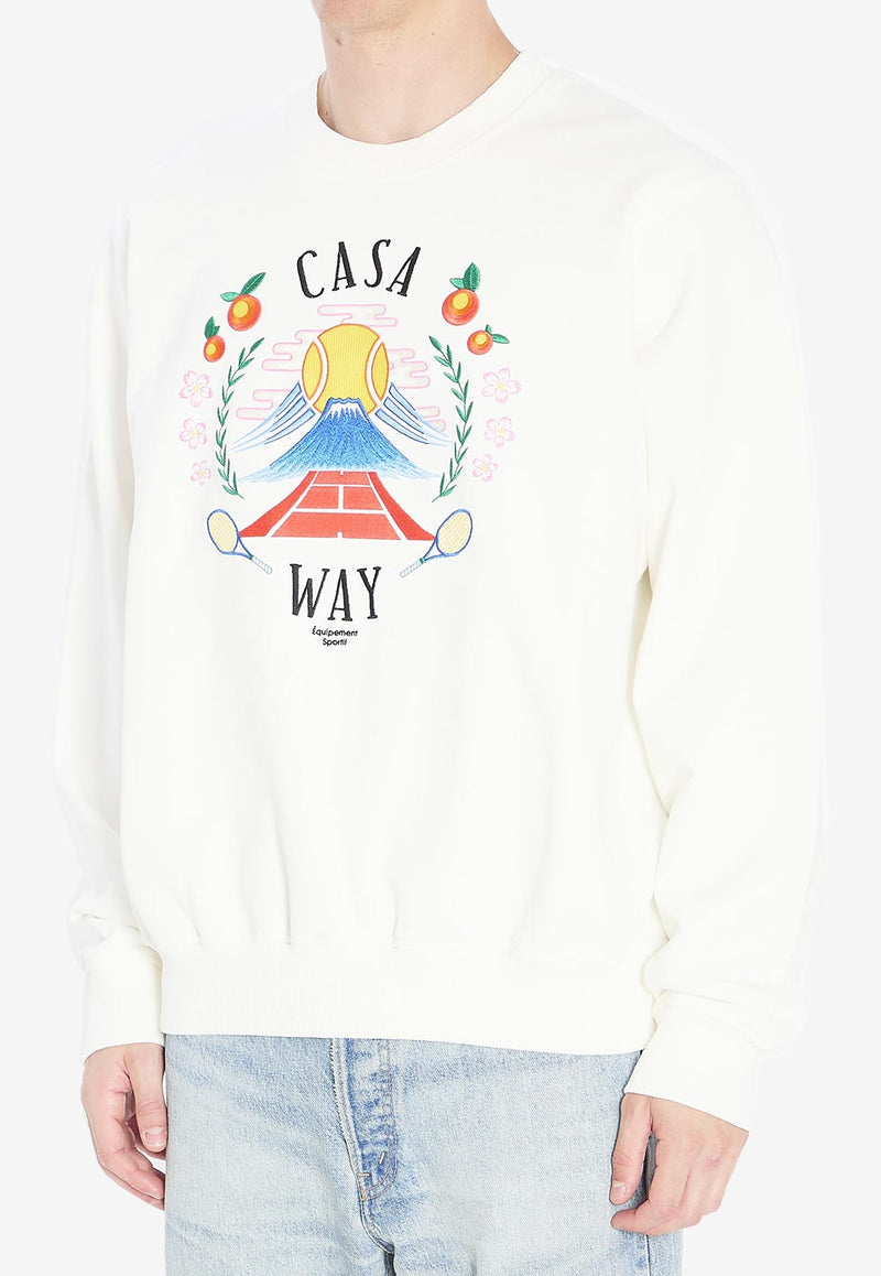 Casablanca Casa Way Mountain Sweatshirt White MPF25JTP29303--WHITE